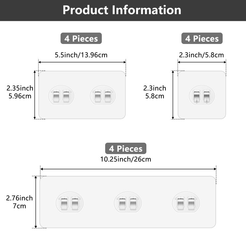 Spiglamm 12 Pack Shower Caddy Adhesive Hooks Replacement, Shower Shelf Adhesive Replacement, Strong Adhesive Shower Hooks for Shower Caddy Shelves Rack Basket Holder, No Drilling - Image 2